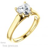 Heart Shaped Forever Brilliant Moissanite Engagement Ring #GTJ1097-heart-fb-y