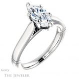 Marquise Cut Forever Brilliant Moissanite Engagement Ring #GTJ1097-marquise-fb-w