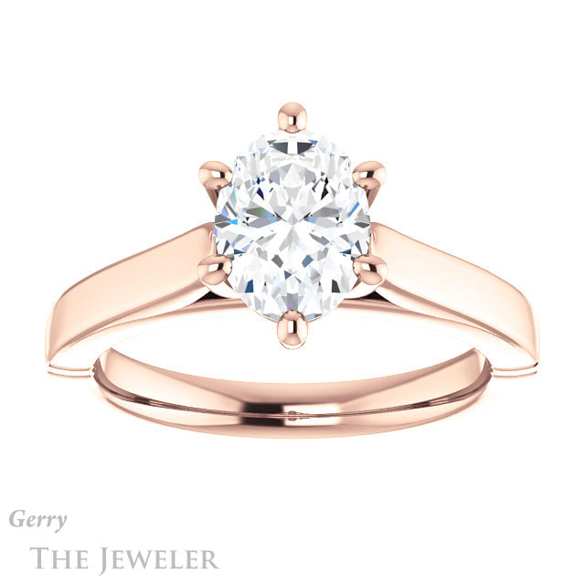 Oval Shaped Forever One Moissanite Engagement Ring #GTJ1097-oval-fo-r 1 Oval Shaped Forever One Moissanite Engagement Ring #GTJ1097-oval-fo-r