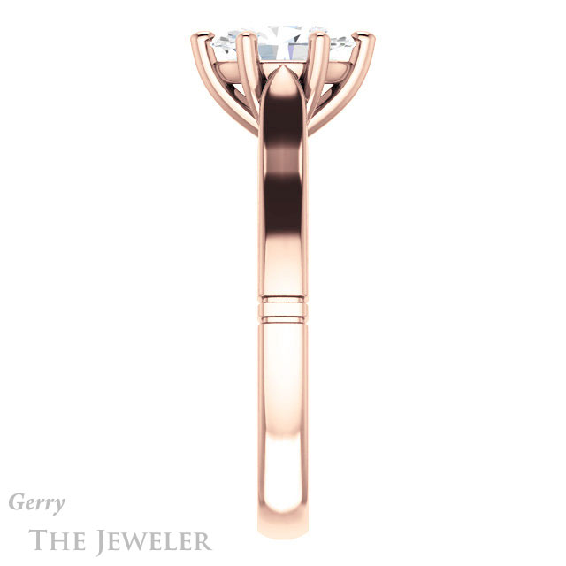 Oval Shaped Forever One Moissanite Engagement Ring #GTJ1097-oval-fo-r 3 Oval Shaped Forever One Moissanite Engagement Ring #GTJ1097-oval-fo-r