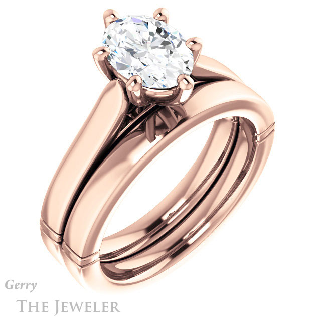 Oval Shaped Forever One Moissanite Engagement Ring #GTJ1097-oval-fo-r 6 Oval Shaped Forever One Moissanite Engagement Ring #GTJ1097-oval-fo-r