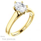Oval Shaped Forever One Moissanite Engagement Ring #GTJ1097-oval-fo-y 4 Oval Shaped Forever One Moissanite Engagement Ring #GTJ1097-oval-fo-y