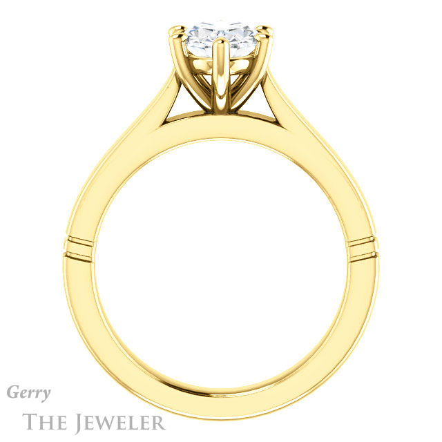 Oval Shaped Forever One Moissanite Engagement Ring #GTJ1097-oval-fo-y 2 Oval Shaped Forever One Moissanite Engagement Ring #GTJ1097-oval-fo-y