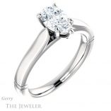 Pear Shaped Forever Brilliant Moissanite Engagement Ring #GTJ1097-pear-fb-w