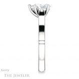 Pear Shaped Forever Brilliant Moissanite Engagement Ring #GTJ1097-pear-fb-w