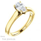 Pear Shaped Forever Brilliant Moissanite Engagement Ring #GTJ1097-pear-fb-y