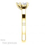 Pear Shaped Forever Brilliant Moissanite Engagement Ring #GTJ1097-pear-fb-y