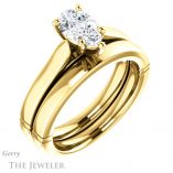Pear Shaped Forever Brilliant Moissanite Engagement Ring #GTJ1097-pear-fb-y