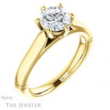Round Cut Forever One Moissanite Engagement Ring #GTJ1097-round-fo-y 4 Round Cut Forever One Moissanite Engagement Ring #GTJ1097-round-fo-y