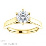 Round Cut Forever One Moissanite Engagement Ring #GTJ1097-round-fo-y 1 Round Cut Forever One Moissanite Engagement Ring #GTJ1097-round-fo-y