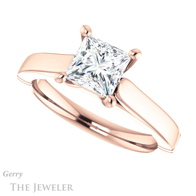 Princess Cut Forever One Moissanite Engagement Ring #GTJ1097-square-fo-r 5 Princess Cut Forever One Moissanite Engagement Ring #GTJ1097-square-fo-r