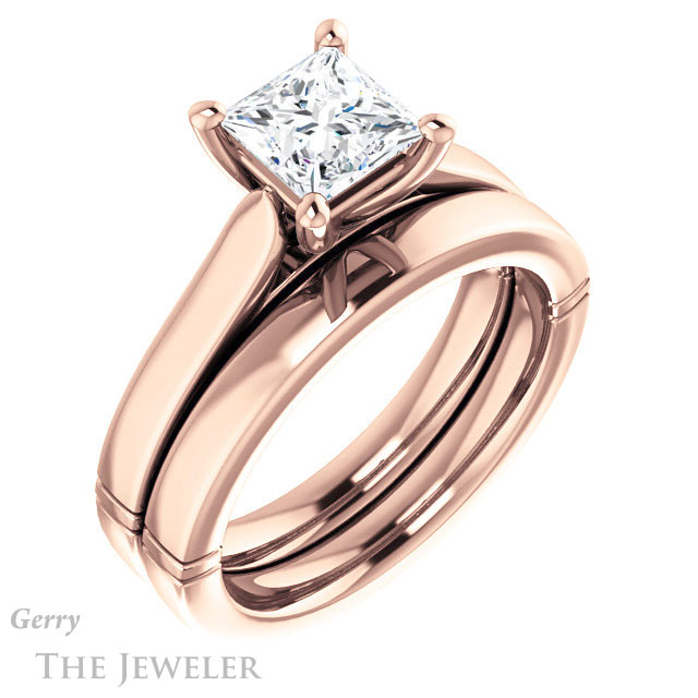 Princess Cut Forever One Moissanite Engagement Ring #GTJ1097-square-fo-r 6 Princess Cut Forever One Moissanite Engagement Ring #GTJ1097-square-fo-r