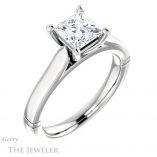 Princess Cut Forever One Moissanite Engagement Ring #GTJ1097-square-fo-w 4 Princess Cut Forever One Moissanite Engagement Ring #GTJ1097-square-fo-w