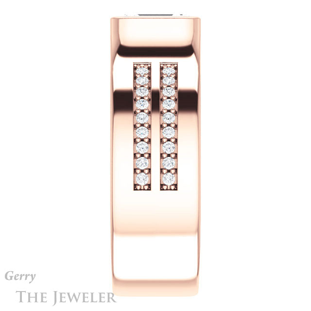 Emerald Cut Forever One Moissanite Engagement Ring #GTJ1098-emerald-fb-r | Gerry The Jeweler Emerald Cut Forever Brilliant Moissanite Engagement Ring #GTJ1098-emerald-fb-r