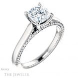 Cushion Cut Forever One Moissanite Engagement Ring #GTJ1099-cushion-fo-w