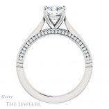 Cushion Cut Forever One Moissanite Engagement Ring #GTJ1099-cushion-fo-w