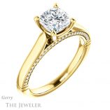 Cushion Cut Forever One Moissanite Engagement Ring #GTJ1099-cushion-fo-y