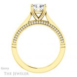 Cushion Cut Forever One Moissanite Engagement Ring #GTJ1099-cushion-fo-y