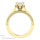 Heart Shaped Forever One Moissanite Engagement Ring #GTJ1099-heart-fb-y 2 Heart Shaped Forever Brilliant Moissanite Engagement Ring #GTJ1099-heart-fb-y