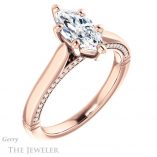 Marquise Cut Forever One Moissanite Engagement Ring #GTJ1099-marquise-fb-r 4 Marquise Cut Forever Brilliant Moissanite Engagement Ring #GTJ1099-marquise-fb-r
