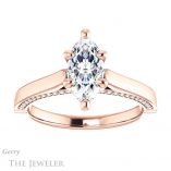 Marquise Cut Forever One Moissanite Engagement Ring #GTJ1099-marquise-fb-r 1 Marquise Cut Forever Brilliant Moissanite Engagement Ring #GTJ1099-marquise-fb-r