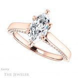 Marquise Cut Forever One Moissanite Engagement Ring #GTJ1099-marquise-fb-r 5 Marquise Cut Forever Brilliant Moissanite Engagement Ring #GTJ1099-marquise-fb-r