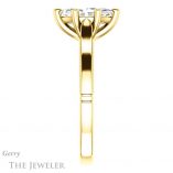 Marquise Cut Forever One Moissanite Engagement Ring #GTJ1099-marquise-fb-y 3 Marquise Cut Forever Brilliant Moissanite Engagement Ring #GTJ1099-marquise-fb-y