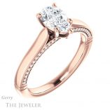 Pear Shaped Forever One Moissanite Engagement Ring #GTJ1099-pear-fb-r 4 Pear Shaped Forever Brilliant Moissanite Engagement Ring #GTJ1099-pear-fb-r