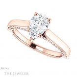 Pear Shaped Forever One Moissanite Engagement Ring #GTJ1099-pear-fb-r 5 Pear Shaped Forever Brilliant Moissanite Engagement Ring #GTJ1099-pear-fb-r