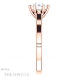 Round Cut Forever One Moissanite Engagement Ring #GTJ1099-round-fo-r