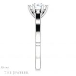 Round Cut Forever One Moissanite Engagement Ring #GTJ1099-round-fo-w 3 Round Cut Forever One Moissanite Engagement Ring #GTJ1099-round-fo-w