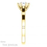 Round Cut Forever One Moissanite Engagement Ring #GTJ1099-round-fo-y