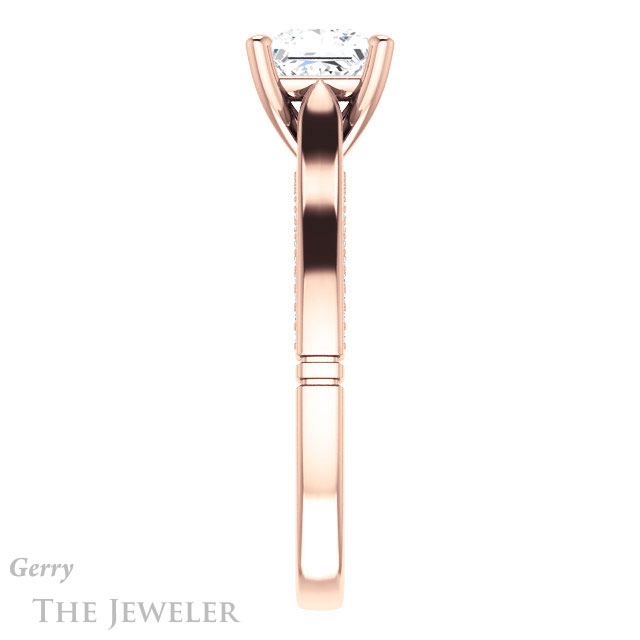 Princess Cut Forever One Moissanite Engagement Ring #GTJ1099-square-fo-r