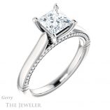 Princess Cut Forever One Moissanite Engagement Ring #GTJ1099-square-fo-w 4 Princess Cut Forever One Moissanite Engagement Ring #GTJ1099-square-fo-w