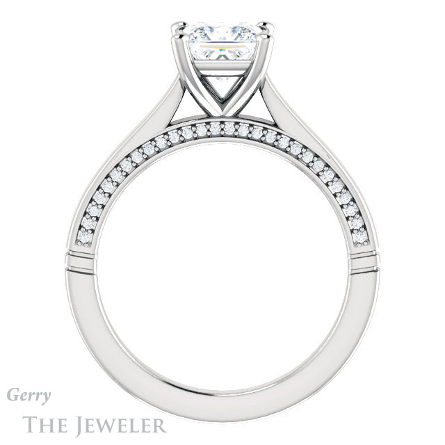 Princess Cut Forever One Moissanite Engagement Ring #GTJ1099-square-fo-w 2 Princess Cut Forever One Moissanite Engagement Ring #GTJ1099-square-fo-w