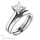 Princess Cut Forever One Moissanite Engagement Ring #GTJ1099-square-fo-w 6 Princess Cut Forever One Moissanite Engagement Ring #GTJ1099-square-fo-w
