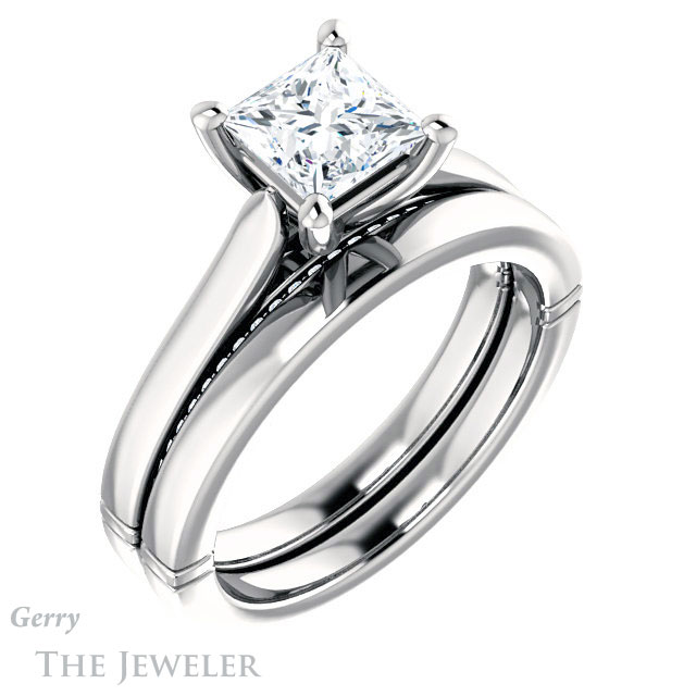 Princess Cut Forever One Moissanite Engagement Ring #GTJ1099-square-fo-w 6 Princess Cut Forever One Moissanite Engagement Ring #GTJ1099-square-fo-w