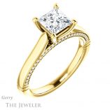 Princess Cut Forever One Moissanite Engagement Ring #GTJ1099-square-fo-y
