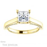 Princess Cut Forever One Moissanite Engagement Ring #GTJ1099-square-fo-y