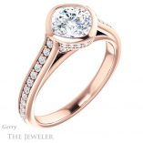 Cushion Cut Forever One Moissanite Engagement Ring #GTJ1100-cushion-fo-r