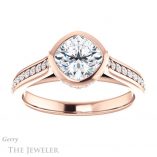 Cushion Cut Forever One Moissanite Engagement Ring #GTJ1100-cushion-fo-r