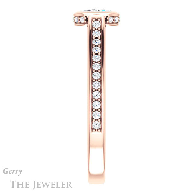 Emerald Cut Forever Brilliant Moissanite Engagement Ring #GTJ1100-emerald-fb-r