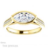 Marquise Cut Forever Brilliant Moissanite Engagement Ring #GTJ1100-marquise-fb-y