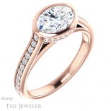 Oval Shaped Forever One Moissanite Engagement Ring #GTJ1100-oval-fo-r 4 Oval Shaped Forever One Moissanite Engagement Ring #GTJ1100-oval-fo-r