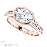 Oval Shaped Forever One Moissanite Engagement Ring #GTJ1100-oval-fo-r 5 Oval Shaped Forever One Moissanite Engagement Ring #GTJ1100-oval-fo-r