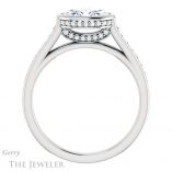 Oval Shaped Forever One Moissanite Engagement Ring #GTJ1100-oval-fo-w 2 Oval Shaped Forever One Moissanite Engagement Ring #GTJ1100-oval-fo-w