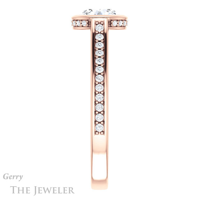 Round Cut Forever One Moissanite Engagement Ring #GTJ1100-round-fo-r 3 Round Cut Forever One Moissanite Engagement Ring #GTJ1100-round-fo-r