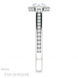 Round Cut Forever One Moissanite Engagement Ring #GTJ1100-round-fo-w 3 Round Cut Forever One Moissanite Engagement Ring #GTJ1100-round-fo-w
