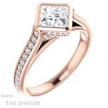Princess Cut Forever One Moissanite Engagement Ring #GTJ1100-square-fo-r