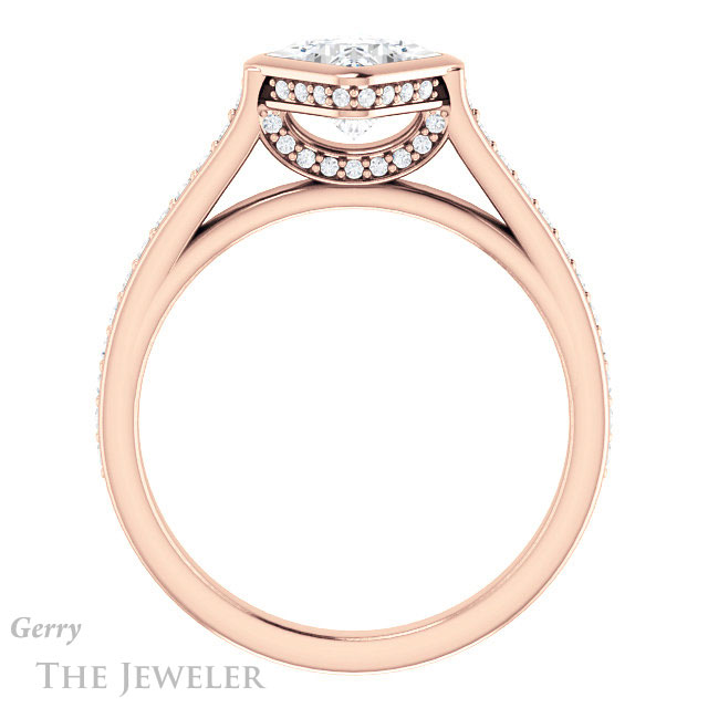 Princess Cut Forever One Moissanite Engagement Ring #GTJ1100-square-fo-r